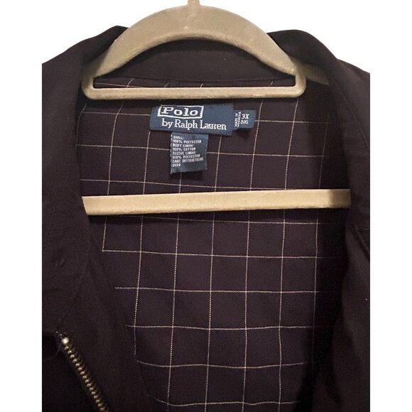 Men’s Polo Ralph Lauren Harrington Jacket 3XB Black Full Zip Windbreaker Classic - Picture 2 of 8